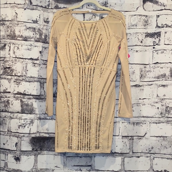 Gold Label Wow Couture Gold Short Dress 